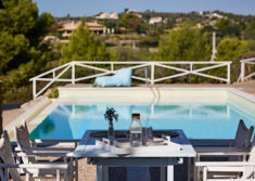 Coffee or breakfast at swimming pool of Luxury Villa Irini at Porto Heli