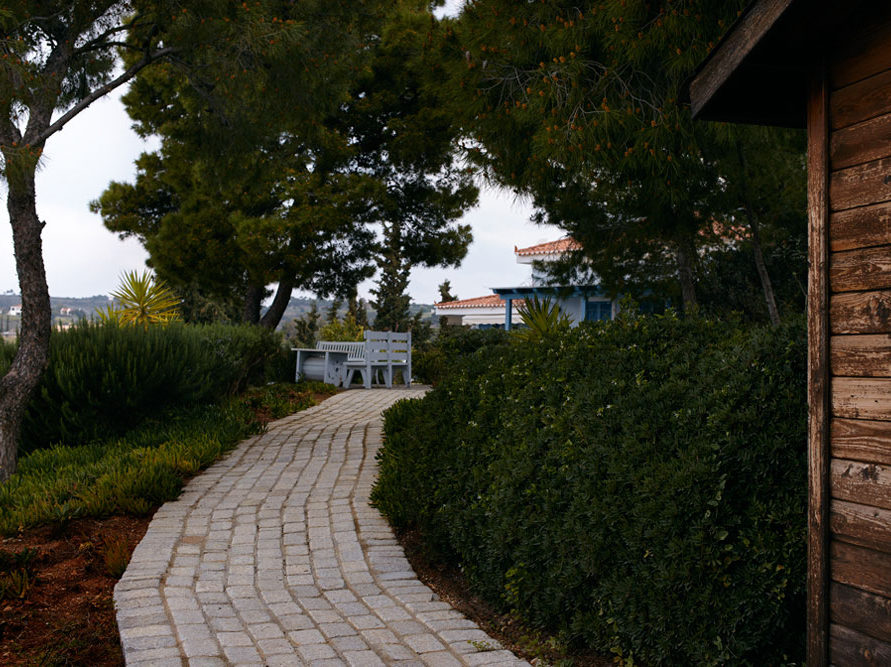 Outdoor Garden of Luxury Villa Irini at Porto Heli